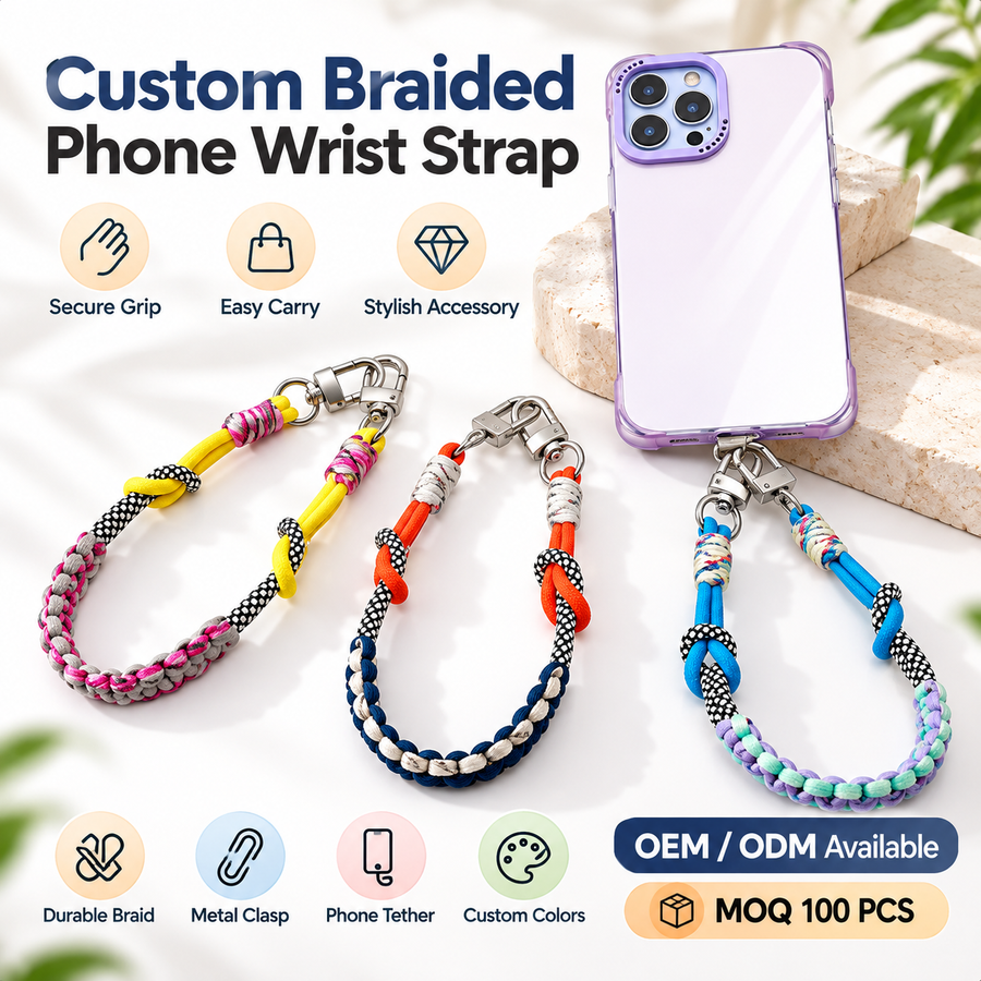 Yihong S147 braided phone wrist strap product overview