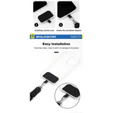 Wide Printed Phone Strap - A