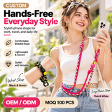 Custom Braided Phone Strap Set - S-158 details and application reference