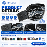 Yihong Y-048 custom jacquard woven belt construction and design details